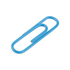 JAM Paper Colourful Standard Paper Clips - 1"- Baby Blue - 100 Pack- Premium paper clips made from high quality vinyl coated steel wire