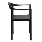 Flash Furniture HERCULES Plastic Cafe Stack Chair - Black-Stacks up to 5 Chairs High