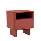 Manhattan Comfort Ella 19.7" Modern Nightstand - Terracotta-Perfect for Bedside Storage, Lamps or Display Items