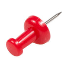 JAM Paper Colourful Push Pins - Red - 100 Pack-Quantity: 100 Push Pins | Durable and reusable thumbtacks designed for a long lasting, strong hold