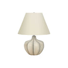 Monarch Specialties 21" H Transitional Table Lamp - Cream Resin / Ivory / Cream Shade-Brighten up any room with this stylish and versatile 21"h cream resin table lamp with an attractive gourd shape base, topped with a classic ivory linen empire shade and round silver metal finial