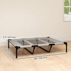 PawHut XL Sized Elevated Dog Bed Cot - 48" L x 36" W - Light Grey-Stable and breathable Oxford fabric for long term of service 