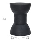 Zuo Wisdom Side Table - Black-3 year limited warranty