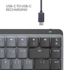 Logitech MX Mechanical Mini for Mac Minimalist Wireless Illuminated Keyboard - Tactile Quiet Keys - Space Grey-Plastic parts in MX Mechanical Mini for Mac include certified post consumer recycled plastic ( Pale Gray (36%) and Space Gray (47%). Excludes plastic in printed wiring assembly (PWA), FFC cable, cables, and packaging