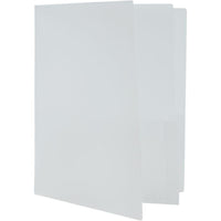 JAM Paper Heavy Duty Plastic Multi-Pocket Folders - 4 Pocket Organizer - Clear - 2 Pack-Colour: Clear
