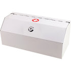 Helix Locking Prescription Drug Cabinet - Heavy-Duty Steel Construction - White-Dimensions: 11-1/4" x 4-3/4" x 4-1/4"