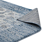 Modway Chiara Distressed Floral Lattice Contemporary Area Rug - 8 ft W x 10 ft L - Moroccan Blue/Ivory-High Density / Machine-Woven