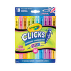 Crayola Clicks Retractable Markers - Neon - 10 Pack-GIFT FOR KIDS: Surprise your little artists with this neon marker set as a holiday or birthday gift. Pair with colouring books for a bundled gift idea