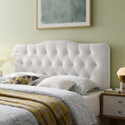 Modway Annabel Diamond Tufted Performance Velvet Full Headboard - White-Durable Stain-Resistant Fabric