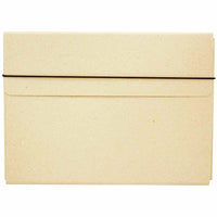 JAM Paper Thin Portfolio File Carrying Case with Elastic - 9 1/4 x 1/2 x 12 1/2 - Natural Kraft-Natural Kraft Portfolio Carrying Case