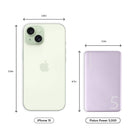 LOGiiX Piston Power 5000 mAh Aluminium Power Bank - Lavender-Features a 20W USB Type-C port with USB Power Delivery for fast charging
