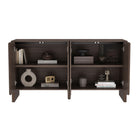 Manhattan Comfort Linda 60" Modern 4-Door Sideboard - Walnut Brown-10