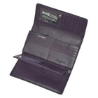 Club Rochelier Ladies Clutch Wallet with Checkbook & Gusset - Plum-27 Credit card slots