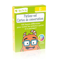 Open The Joy Let's Talk About It! Conversation cards - French version-There are over 100 questions that will help to start the discussion