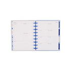 The Happy Planner 2026–2027 Classic Disc Bound Dated Planner - 9-3/4" x 5-5/16" - Cottage Blues-Utilizes Happy Planner’s customizable disc-bound system, allowing you to add or remove pages easily