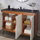 Modway Energize 48" Bathroom Vanity - Cherry/White/Black-Fixtures Not Included