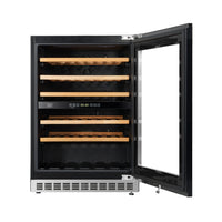 Kucht 24" Dual‑Zone 52‑Bottle Wine Cooler - Panel Ready-Under-counter installation