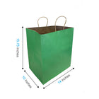 Reliabag Paper Bags - Twist Handles - 14" W x 10" D x 15.75" H - Green - 150 Pack-Re-enforced Twisted Twine Handles