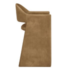 Modway Talia 37" Vegan Leather Counter Stool - Toast-Fixed Padded Seat/Backrest