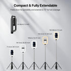 MyBat Pro Spotlight Tripod with 9" Ring Light  - Stainless Steel Stand - Silver-360°/270° Adjustable Head - Easy positioning for the perfect angle