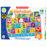 University Games The Learning Journey Jumbo Floor Puzzles: Alphabet - ABC Recognition Puzzle For Kids - Fun Floor Puzzle With Letters-Builds tactile, motor, thinking, and learning skills