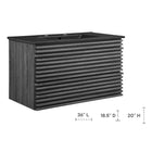 Modway Render 36" Wall-Mount Bathroom Vanity - Charcoal/Black-Wall-Mount Design