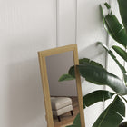 HOMCOM Full Length Mirror - 14.6" W x 61.8" H - Brown-Pure colour finish blends into your bedroom, living room, hallway with ease 