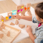 TickiT Wooden Building Gem Blocks - Set of 39-These beachwood blocks feature a smooth, natural wood grain to promote calm concentration
