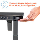 Motionwise M1 Glass Series Height Adjustable Electric Sit Stand Desk - 48" x 24" - with Single Tempered Glass Desktop - Ash-Dry-Erase Ready: Create custom designs or jot down quick notes and reminders right on the glass with dry-erase markers