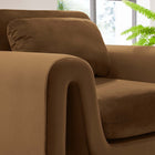 Modway Waverly Performance Velvet Armchair - Brown-Dense Foam Padding