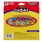 Cra-Z-Art Broadline Non-Toxic Washable Markers - 10 Pack-Great for colouring books, fun home art projects, school, daycares, art studios, classrooms, and more