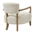 Modway Zinnia Striped Fabric Upholstered Accent Chair - Oatmeal Stripe-Arrives Fully Assembled