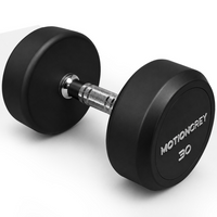 MotionGrey Single Fixed-Weight Dumbbell for Home Gym Strength Training - 30 lb-Fixed 30 lb dumbbell provides consistent resistance for strength-training workouts