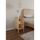 Manhattan Comfort Versailles 11.81" Industry Chic End Table - Nature-Fine Natural Cane Made from Authentic Wooden Rattan