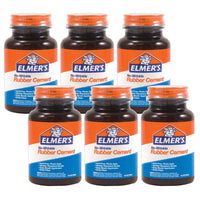 Elmer's Rubber Cement with Applicator - 4 oz - 6 Pack-An easy solution for adhering photos and detailed cut-and-paste projects