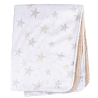 Gerber Childrenswear 2 Ply Plush Blanket - Celestial - Stars-Crafted from ultra-soft material and generously sized for your baby's comfort, it's tailored to for your baby’s coziness
