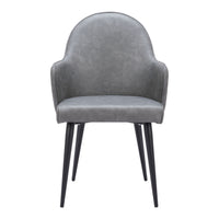 Zuo Silloth Dining Chair - Grey-Plush and durable faux leather fabric