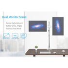 ShoppingAll SA-D290 Adjustable Dual Monitor Standing Mount for Monitors Up To 32" - White-10