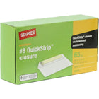 Staples #8 Envelope with QuickStrip Flap - 3 5/8" x 6 1/2" - White - 65 Pack-QuickStrip closure fastens without moisture for easy use and a more efficient seal