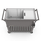 Permasteel 80 qt Furniture Style Patio Cooler with Divider - Dark Grey-Drain plug allows for easy emptying of melted ice and excess water