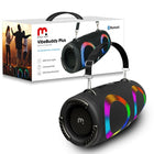 MyBat Pro Vibebuddy Plus Portable Bluetooth Wireless Speaker - Black-LED indicators show Bluetooth pairing and battery status
