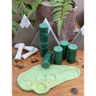Yellow Door Let's Roll Dinosaurs 6-Piece Set-Made from a durable stone mix, each set contains six rollers each measuring 2-3/4" x 1-3/8" and are easy to clean. Age 2+.