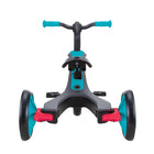 Globber Trike Explorer - Teal-The EXPLORER TRIKE 4in1 easily transforms into 4 modes: infant trike (10-36M), guided trike (18-36M), training trike (24-36M), and balance bike (2-5Y)
