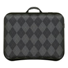 LapGear Designer Lap Desk - Grey Argyle-Holds all cell phones horizontally and media devices up to 7.9" vertically (slot dimensions: 6.25" x 0.75")