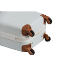 Champs Vintage 2-Piece Hardside Luggage Set - 4-Wheeled & Expandable - Ivory-Expandable on the 29"