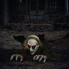 HOMCOM 66" Sound Activated Crawling Zombie Halloween Decoration-He will crawl, when sensing people closing by 