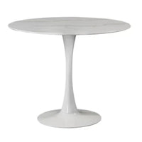 Plata Import Leo Faux Marble Table-elegant round design
