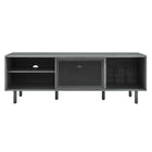 Modway Kurtis 67" TV and Vinyl Record Stand - Charcoal-Weight Capacity: 200 lb