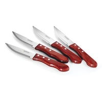 Tramontina Porterhouse Steak Knife Set - Pointed - 4 Piece Set-Stain-free, high-carbon steel blades with a taper ground, serrated edge