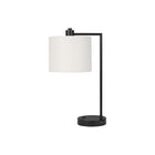 Monarch Specialties 19" H Table Lamp - Black Metal / Ivory / Cream Shade-Elevate your space with this modern and stylish 19"h table lamp in a black metal design, with the slender arm holding a ivory fabric drum shade, perfect to place in an office, living room or bedroom setting